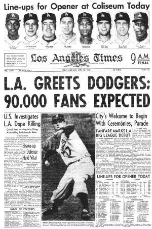 The date, September the ninth, 1965, and Koufax working on veteran Harvey Kuenn. . La times dodgers